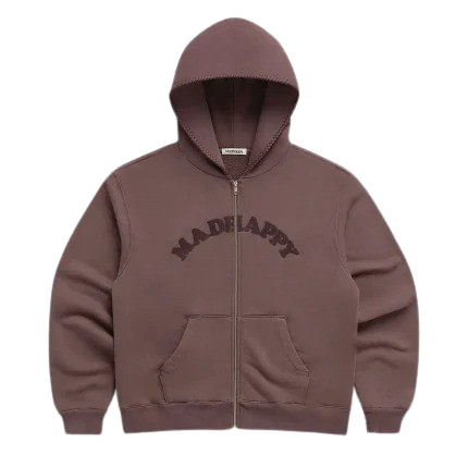 Madhappy Cooper Midweight Zip Up Hoodie Peppercorn
