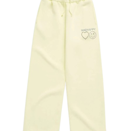 Madhappy Dazzle Fleece Straight Sweatpants Lemon-Ice