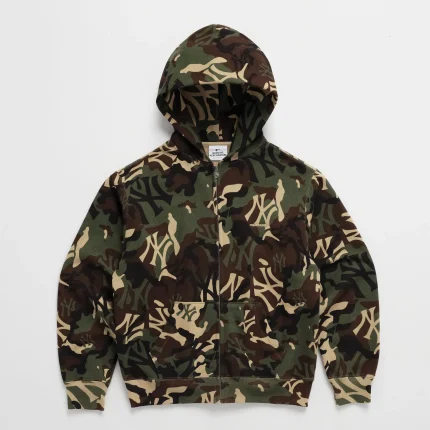 Madhappy Yankees Woodland Camo Full Zip Hoodie