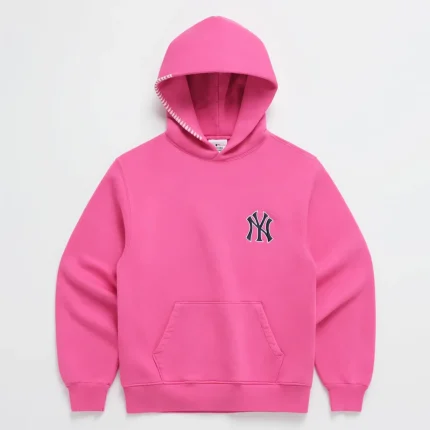 Pink Madhappy Yankees Embroidered Fleece Hoodie