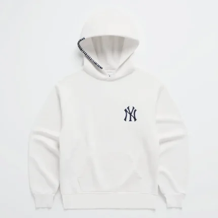 Madhappy Yankees Embroidered Fleece Hoodie White