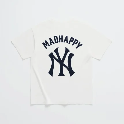 White Madhappy Yankees Midweight Tee